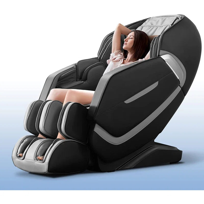 4D Zero Gravity Massage Chair - SL Track, Thai Stretch, Body Scan, Bluetooth, 3 Intensity Optional by Inbox Zero