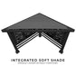 Glendale Modern Steel Pergola with Canopy and Seating by Backyard Discovery