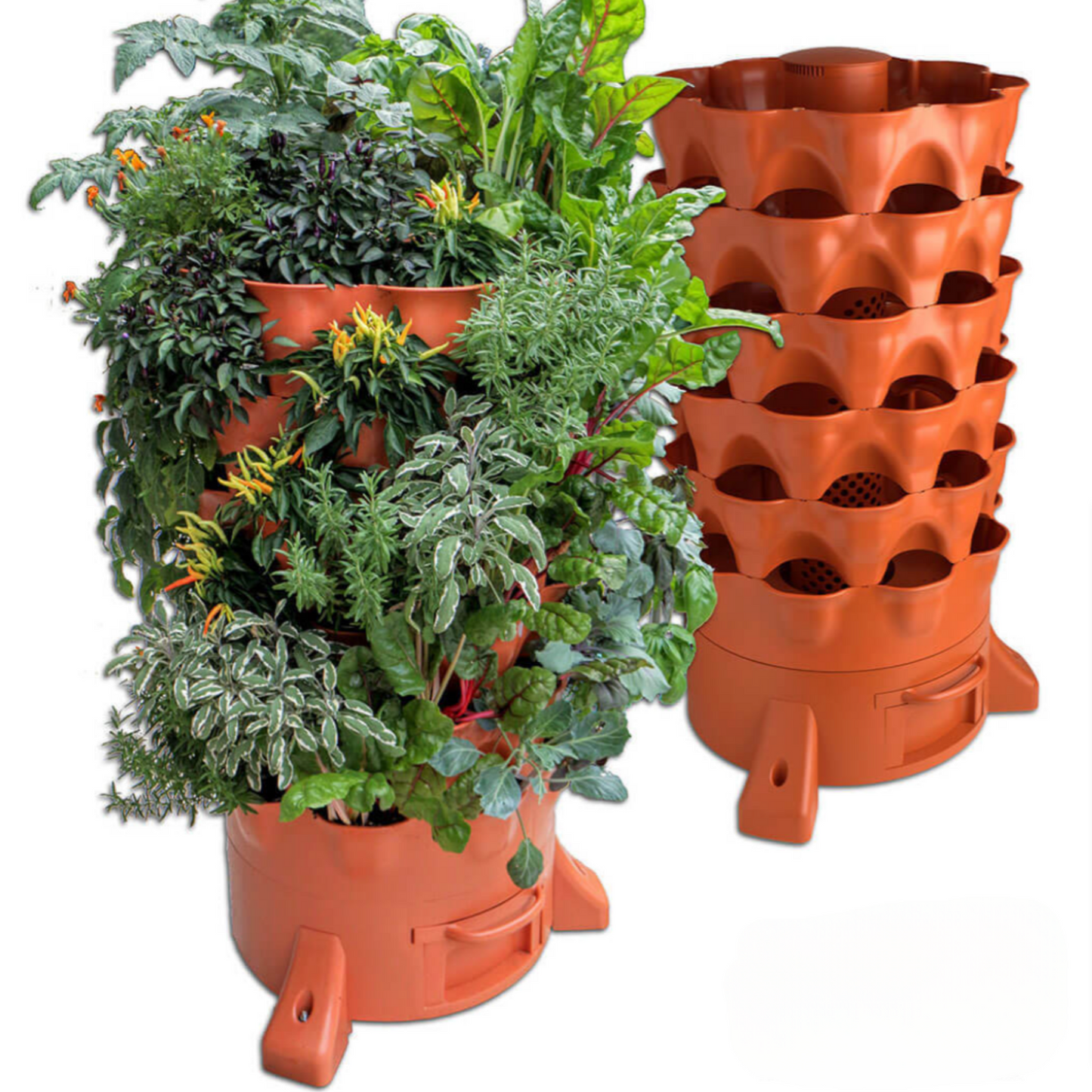 Garden Tower 2™, 50-Plant Composting Vertical Garden Planter by Garden Tower Project