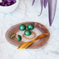 Ita Cheese Plate & Forma Spreader, Sand Agate & Gold by ANNA