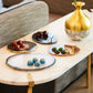 Ita Cheese Plate & Forma Spreader, Sand Agate & Gold by ANNA