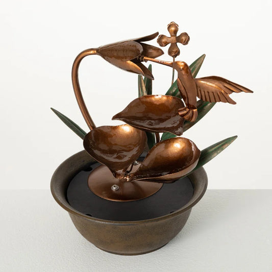 Janesia Metal Hummingbird Fountain by Winston Porter