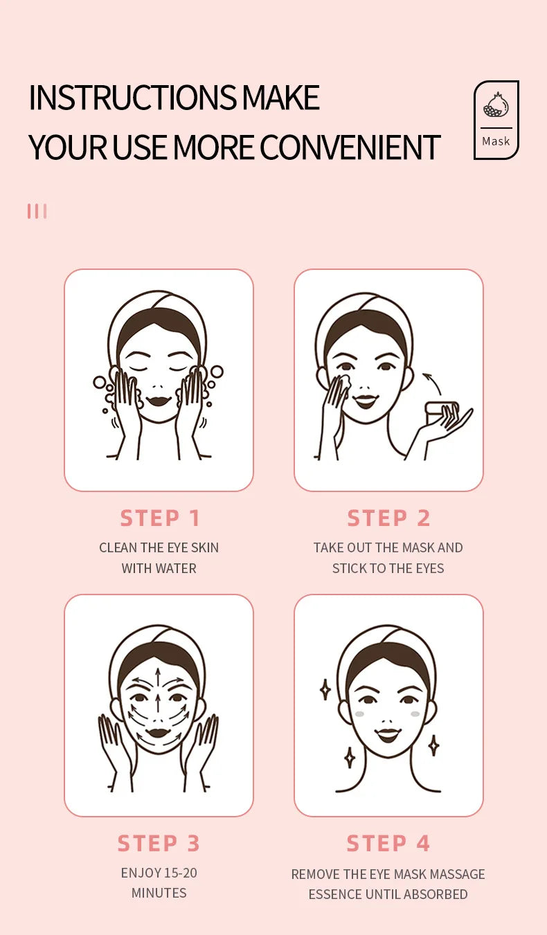 Crystal Collagen Eye Mask: 100 Pcs (50 Pairs) - Gel Eye Patches for Anti-Aging, Moisturizing and Brightening by Clovers Skincare