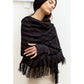 Black Loop Knit Alpaca Scarf by SLATE + SALT