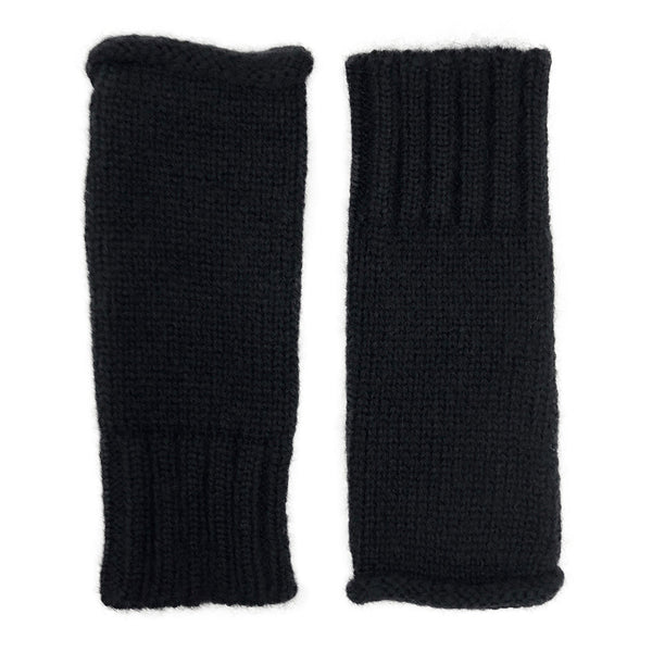 Black Essential Knit Alpaca Gloves by SLATE + SALT