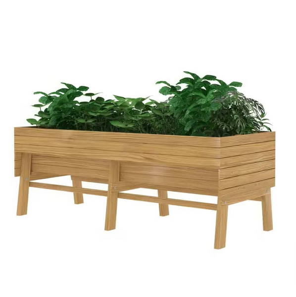 Modern Natural Cedar Wood Raised Garden Bed Planter 70-inch x 31-inch
