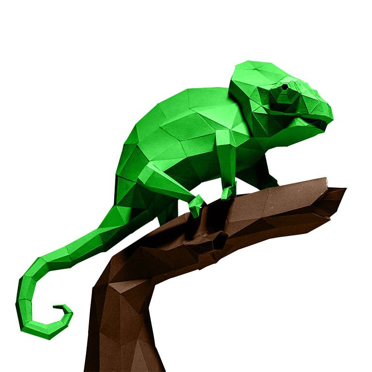Chameleon 3D Model by PAPERCRAFT WORLD