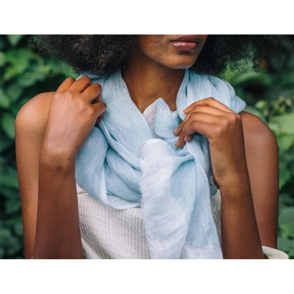 Gauze Linen Two Tone Scarf by SLATE + SALT