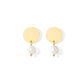 Freshwater Pearl Disc Earrings by SLATE + SALT