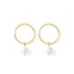 Circle Freshwater Pearl Earrings by SLATE + SALT