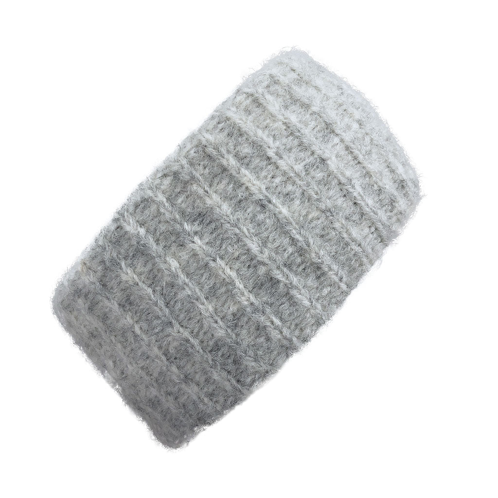 Gray Ribbed Alpaca Ear Warmer by SLATE + SALT