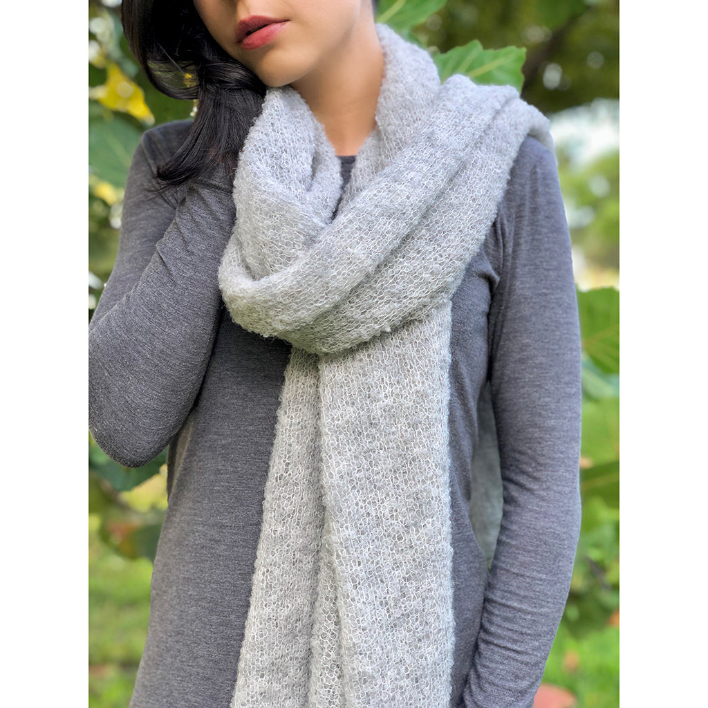 Gray Ultra Plush Alpaca Scarf by SLATE + SALT