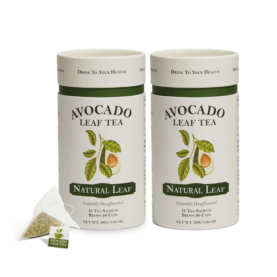 2 Pack Avocado Leaf Tea Natural <p> * Please Note canisters are currently out of stock and orders will be replaced by 30 single serve sachets as pictured below. Canisters will be restocked this month. by Avocado Tea Co.