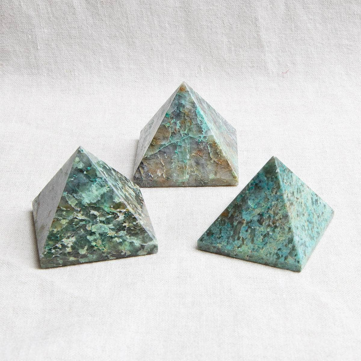 Chrysocolla Pyramid by Tiny Rituals