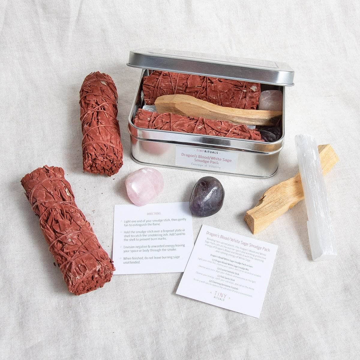 Dragon's Blood/White Sage Smudge Gift Pack by Tiny Rituals