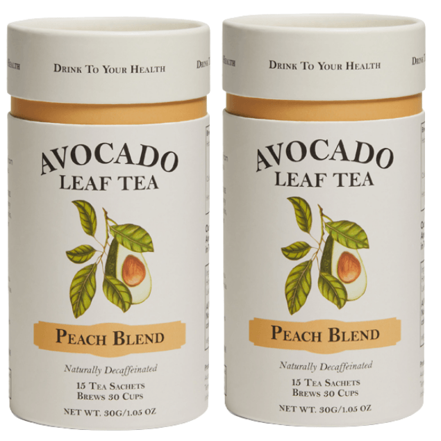 2 Pack Avocado Leaf Tea Peach Blend by Avocado Tea Co.