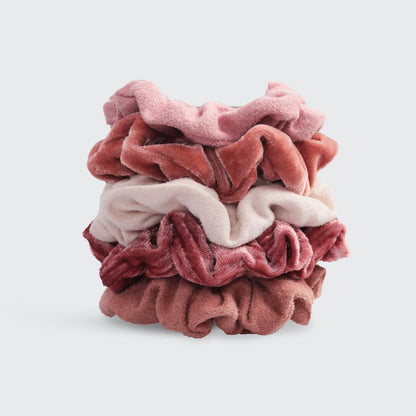 Velvet Scrunchies - Blush/Mauve by KITSCH