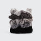 Velvet Scrunchies - Black/Gray by KITSCH
