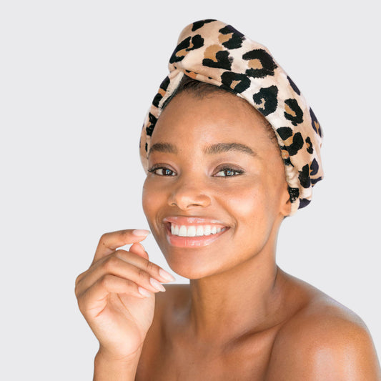 Microfiber Hair Towel - Leopard by KITSCH