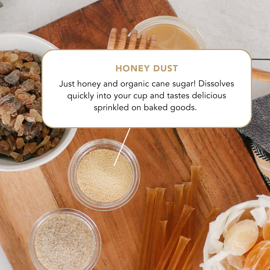 Honey Dust (Cane Sugar - Raw Honey) by Plum Deluxe Tea - Lotus and Willow