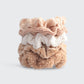 Assorted Textured Scrunchies 5pc - Sand by KITSCH