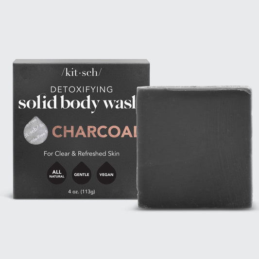 Charcoal Detoxifying Body Wash Bar by KITSCH - Lotus and Willow