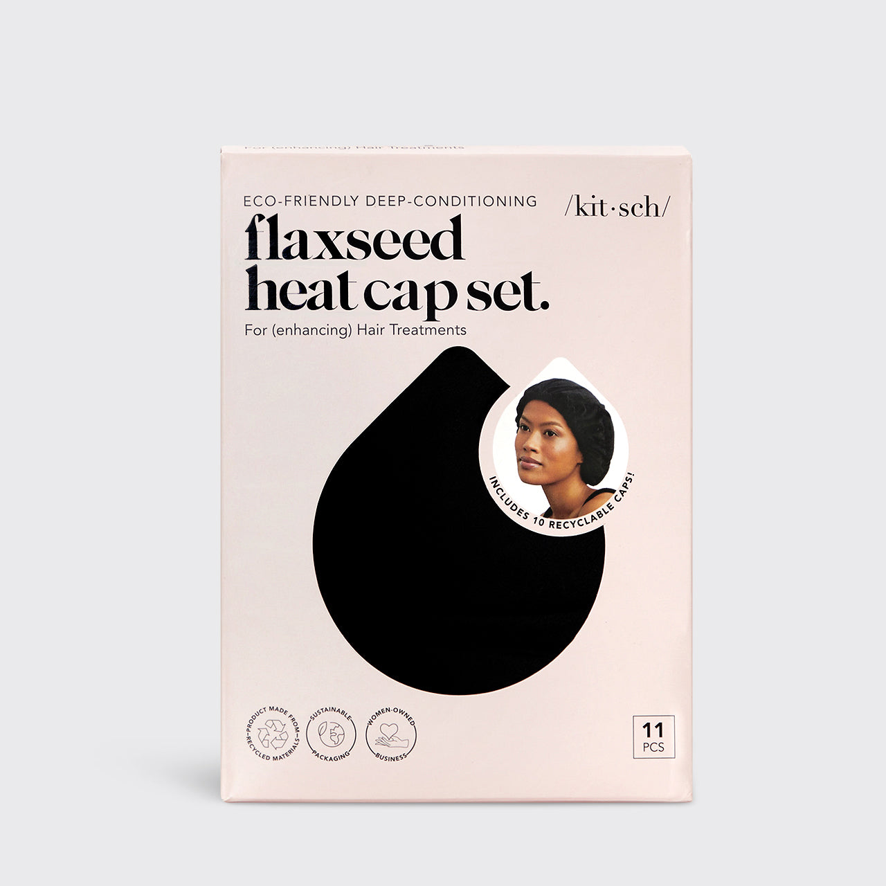 Deep-Conditioning Flaxseed Heat Cap by KITSCH - Lotus and Willow