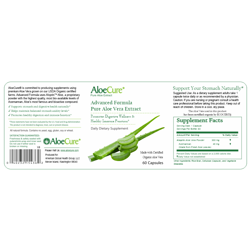AloeCure Advanced Formula Aloe Capsules by AloeCure