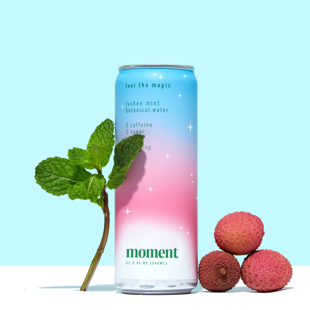 Lychee Mint Adaptogen Drink (12-pack) by Moment | Drink Your Meditation