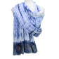 Eternity Indigo Cotton Scarf with golden OM symbol by OMSutra