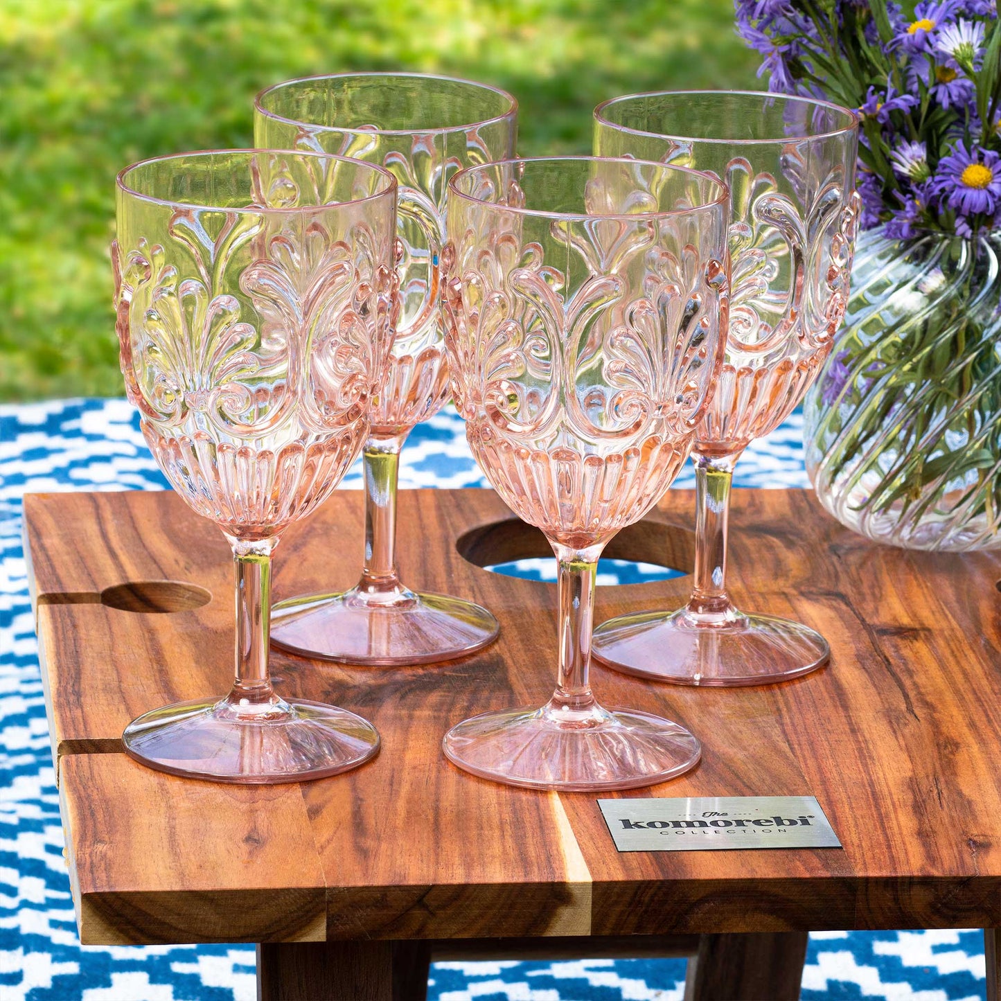 Acrylic Wine Glasses (Set of 4) - Pale Pink by Komorebi