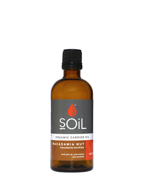 Organic Macadamia Nut Oil (Macadamia Integrifolia) 100ml by SOiL Organic Aromatherapy and Skincare