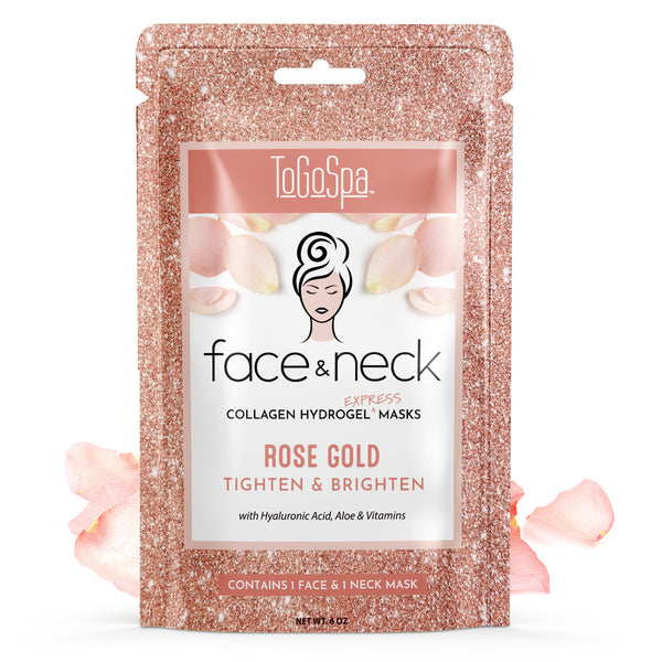 Rose Gold Face & Neck Express Masks by ToGoSpa