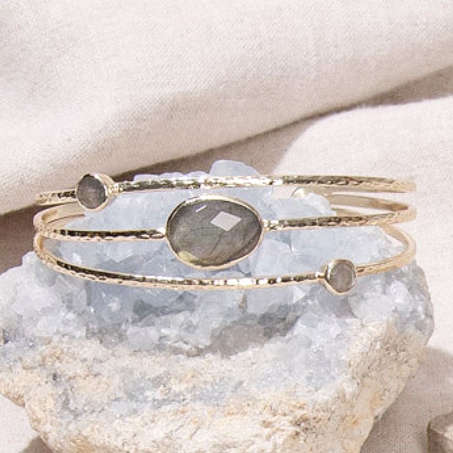 Labradorite Golden Bracelet by Tiny Rituals