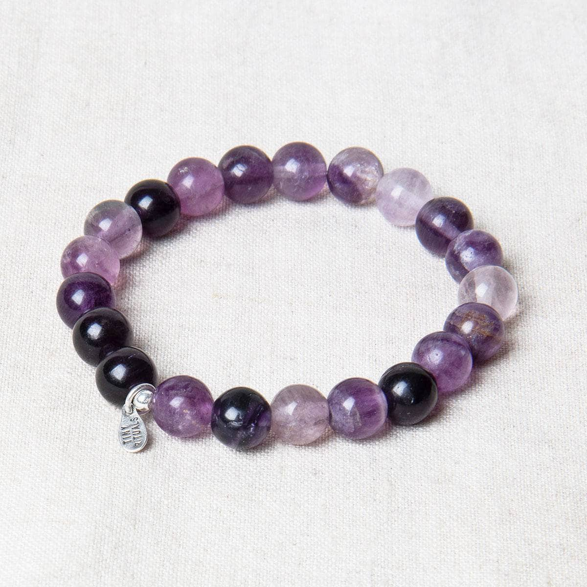 Purple Rainbow Fluorite Energy Bracelet 8mm by Tiny Rituals