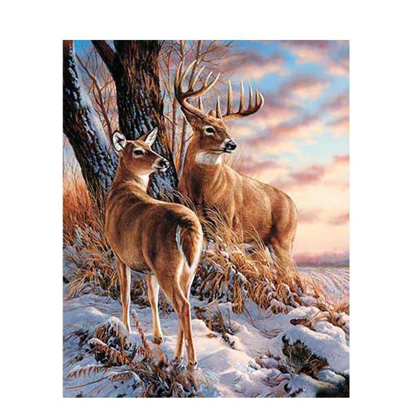 A Couple Of Deer by Paint with Number