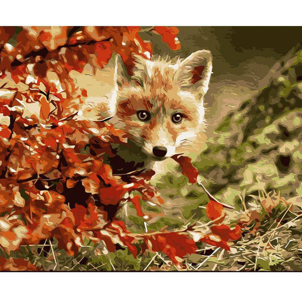 A Fox In Autumn by Paint with Number