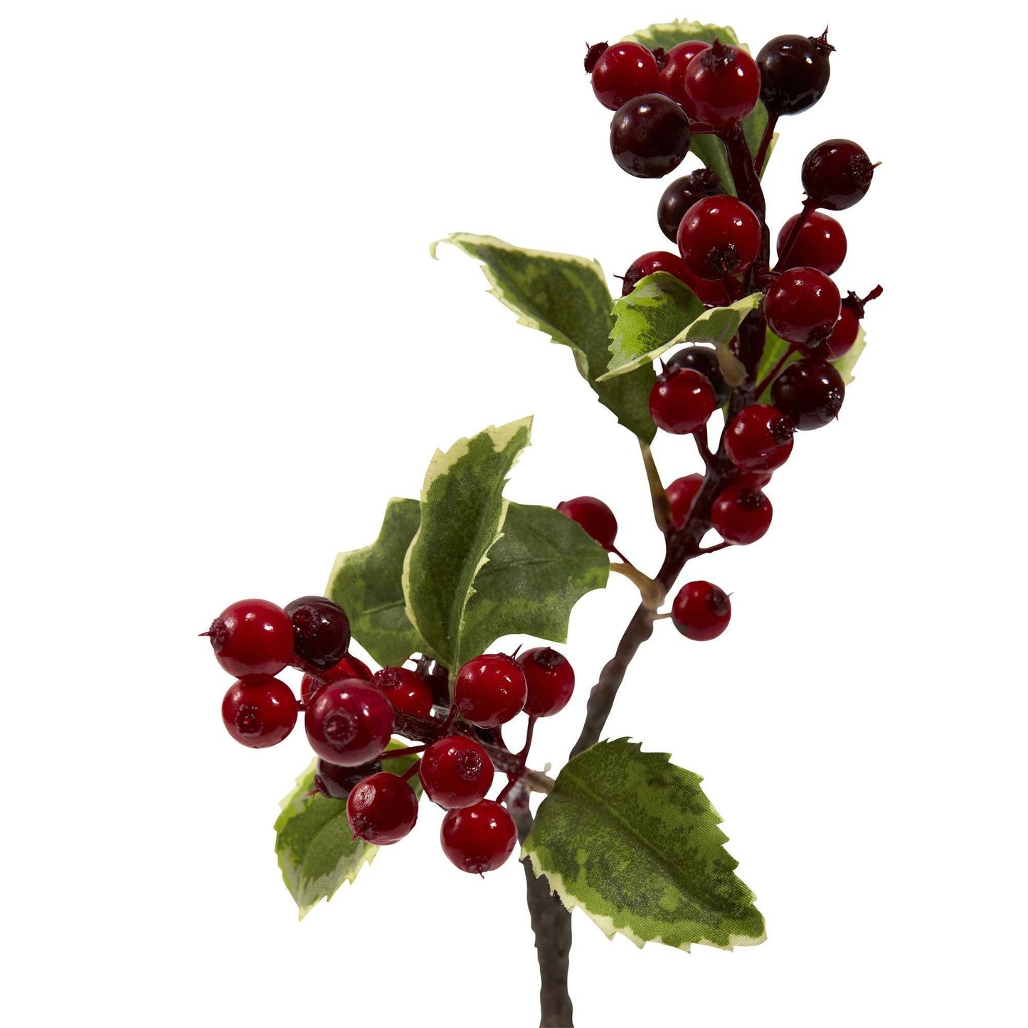 16” Holly Berry Artificial Flower (Set of 6) by Nearly Natural