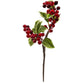 16” Holly Berry Artificial Flower (Set of 6) by Nearly Natural