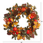 26” Autumn Persimmon and Pinecones Artificial Fall Wreath by Nearly Natural