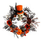 30” Spider and Skull with Top Hat Halloween Wreath by Nearly Natural