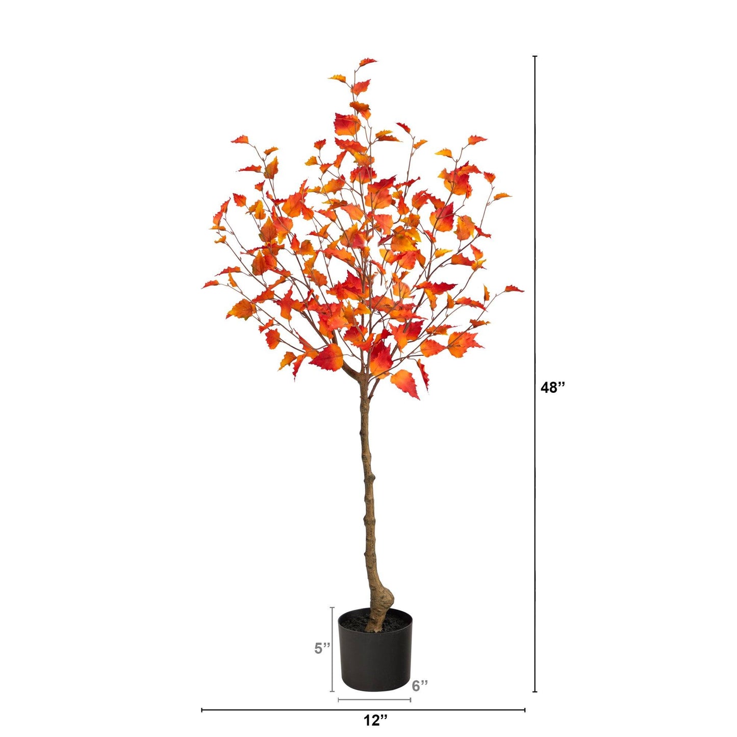 4’ Fall Birch Artificial Autumn Tree by Nearly Natural