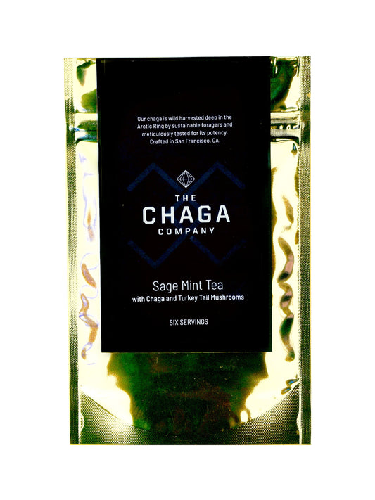 3 Pack - Sage Mint tea with Chaga Six Servings by The Chaga Company