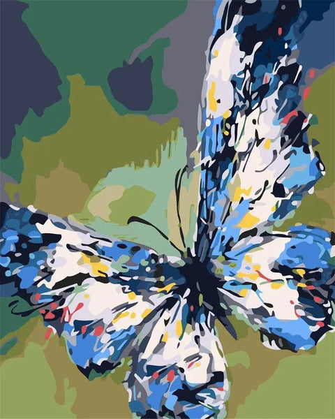 Bluish Butterfly by Paint with Number