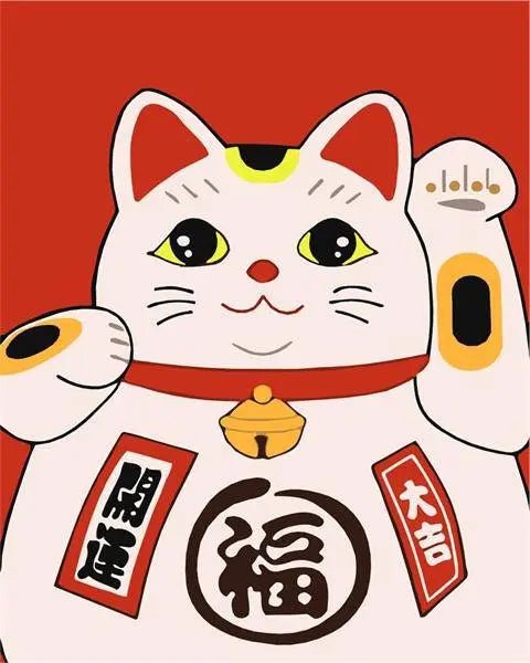 Chinese Cat by Paint with Number