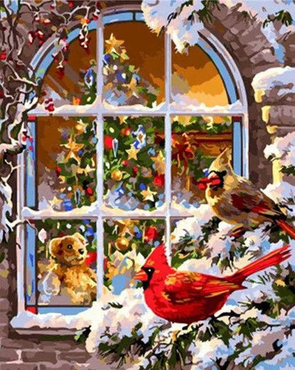 Christmas Bird by Paint with Number
