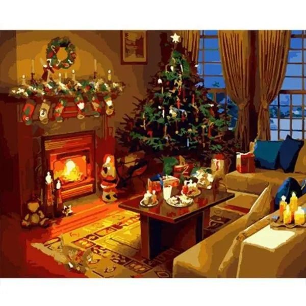 Christmas Living Room by Paint with Number