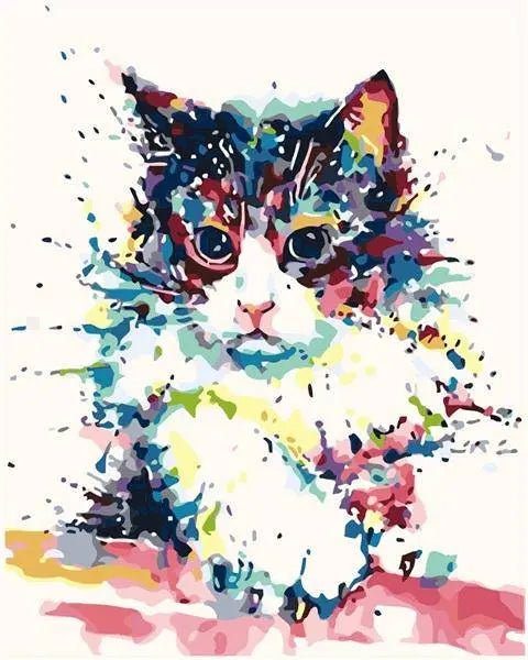 Color Festival Cat by Paint with Number