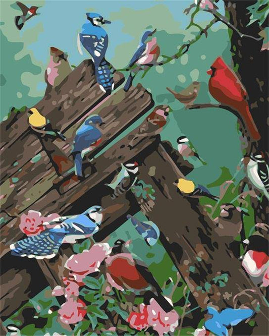 Colorful Birds party by Paint with Number