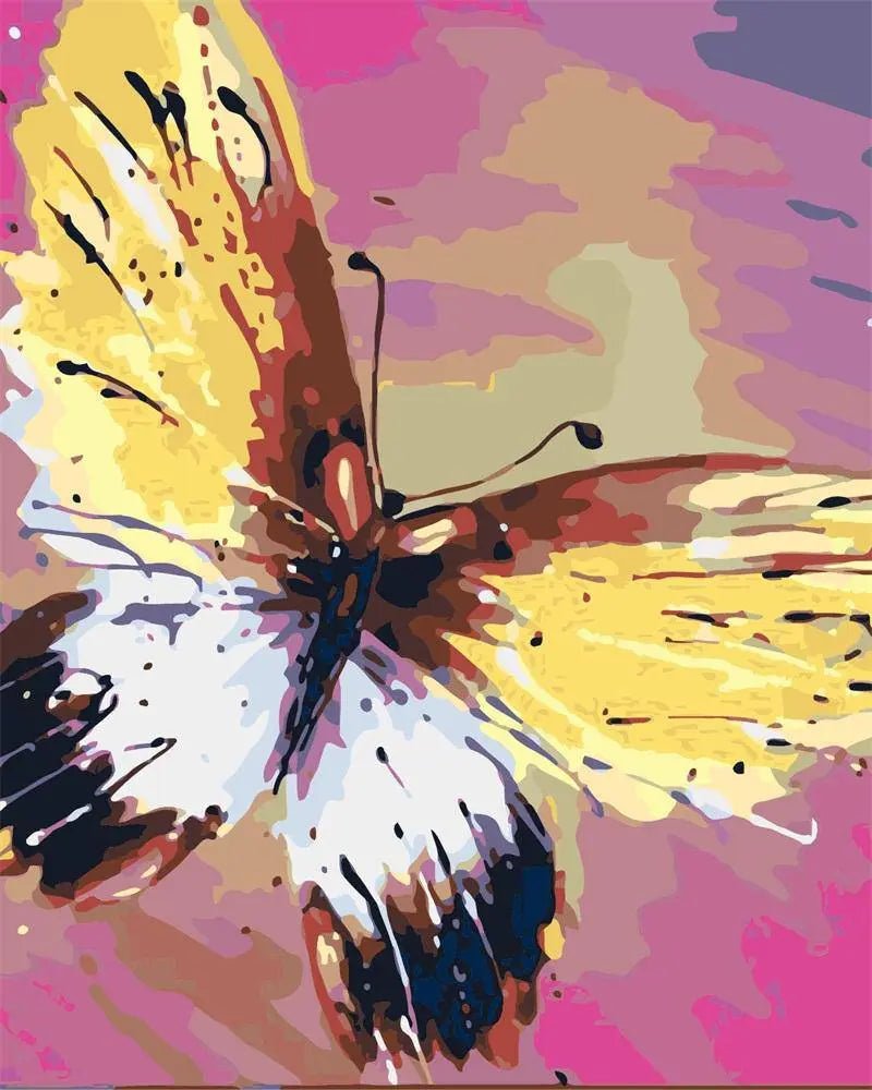 Colorful Butterfly by Paint with Number